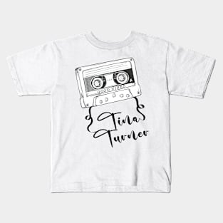 Good Vibes Tina Turner // Retro Ribbon Cass Kids T-Shirt